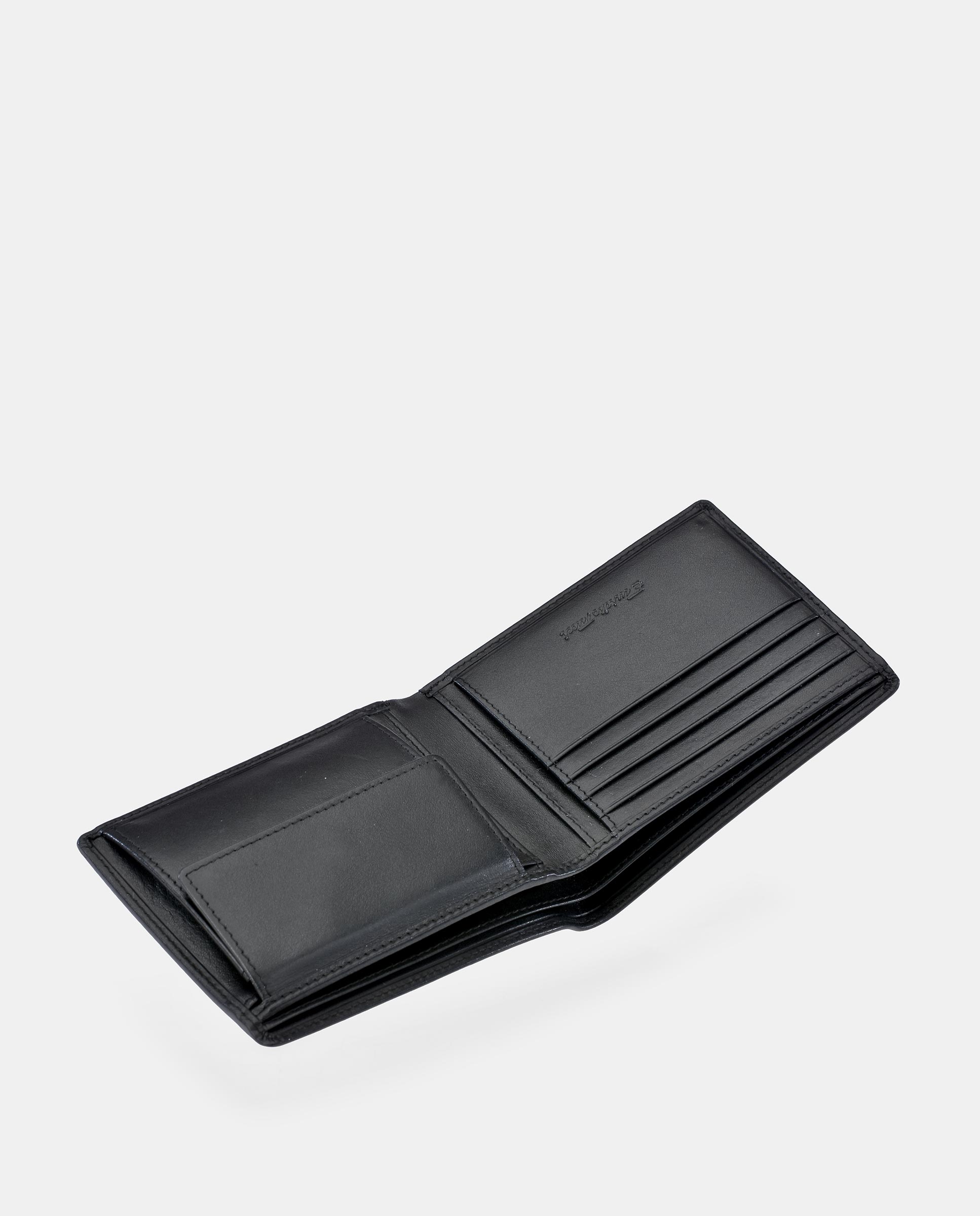 Cartera de piel en marrón oscuro con monedero - Emidio Tucci - Negro Negro-4