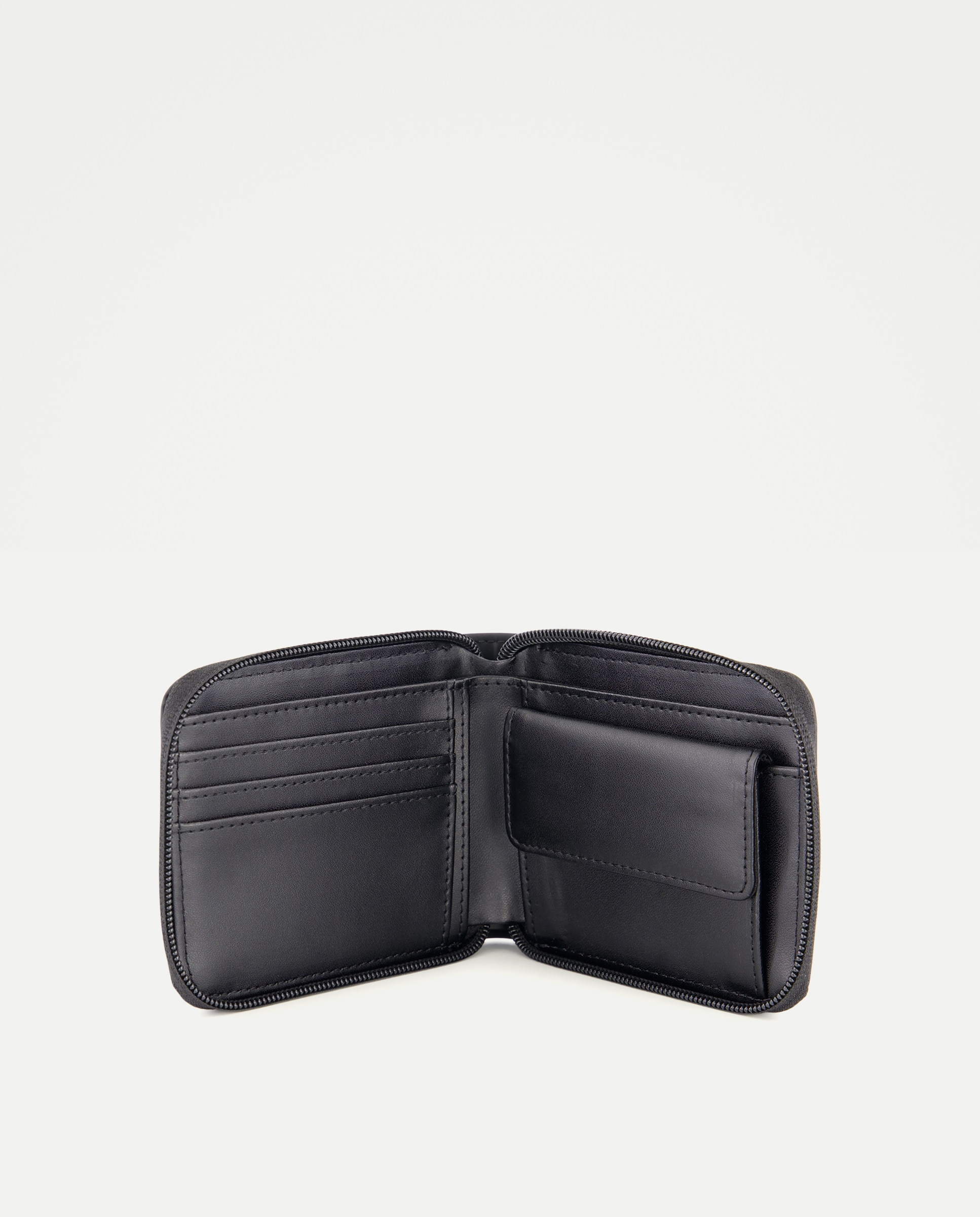 Cartera zip arround engomado grueso xallas - Dustin - Negro Negro-3
