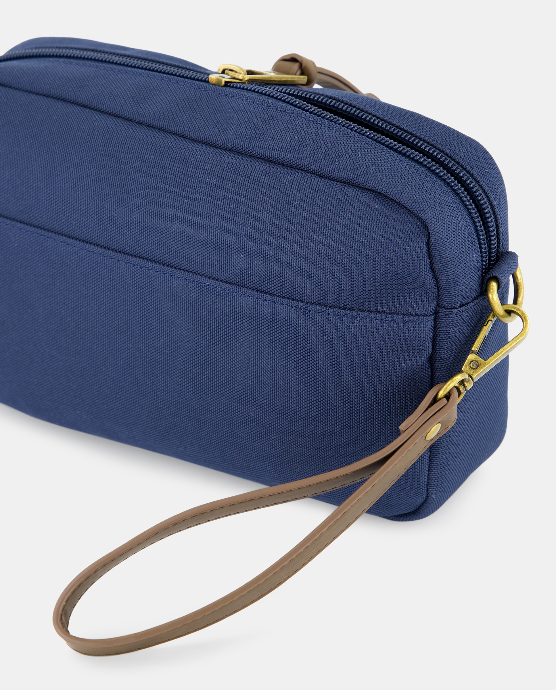 Nécessaire de Nylon com Textura Cinzento médio-3
