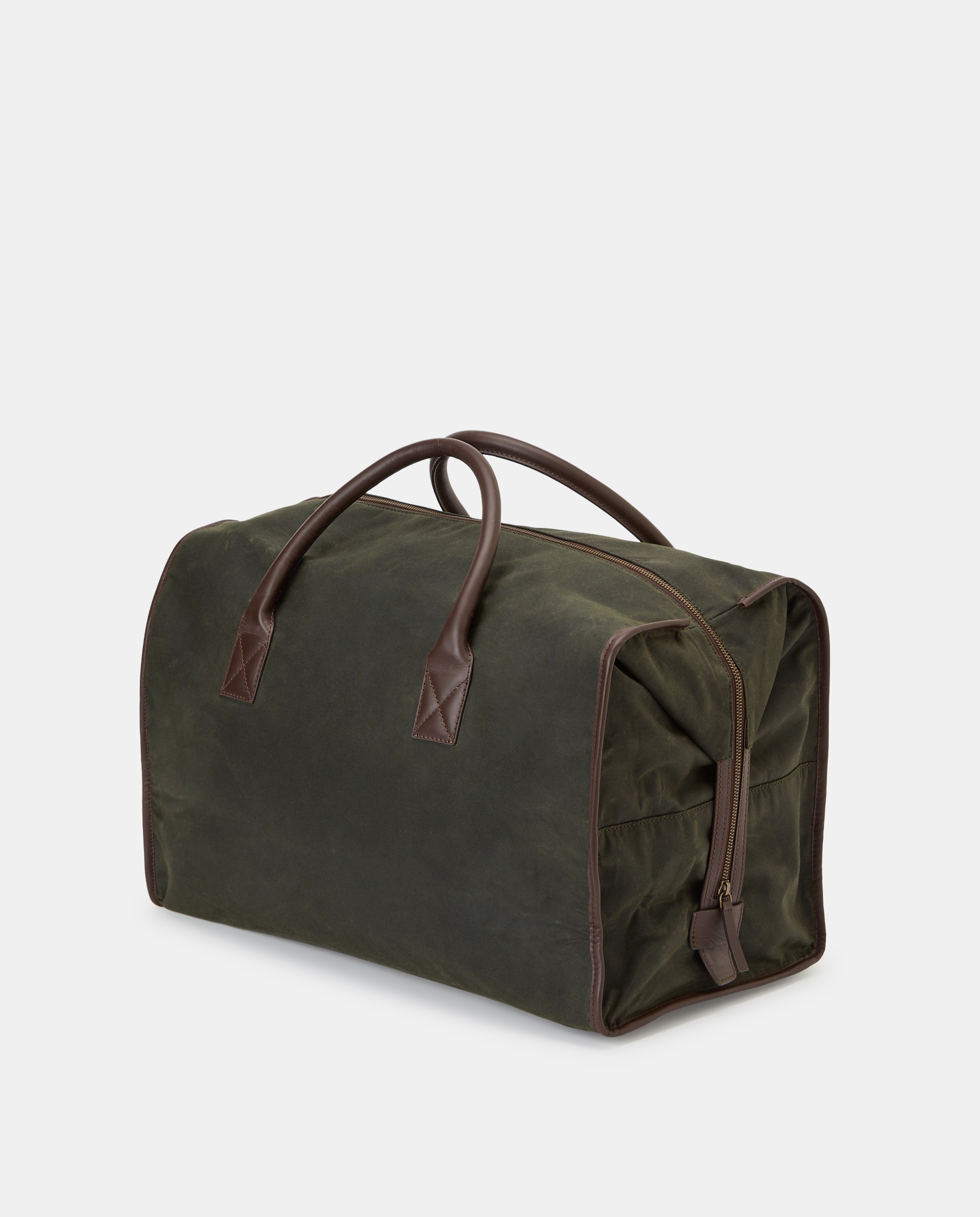 Mala de Viagem Waxed Canvas Verde Azeitona-2