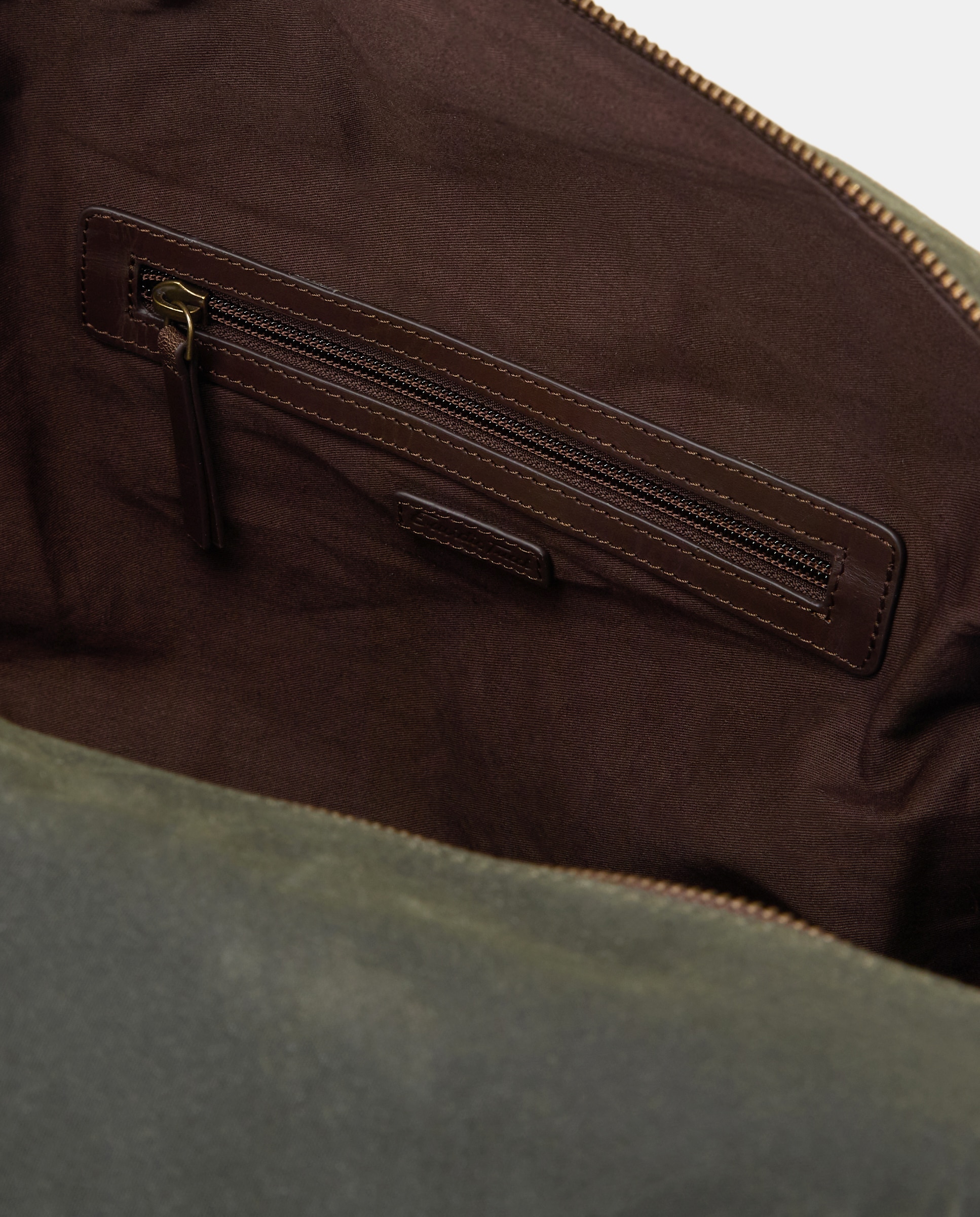 Mala de Viagem Waxed Canvas Verde Azeitona-3