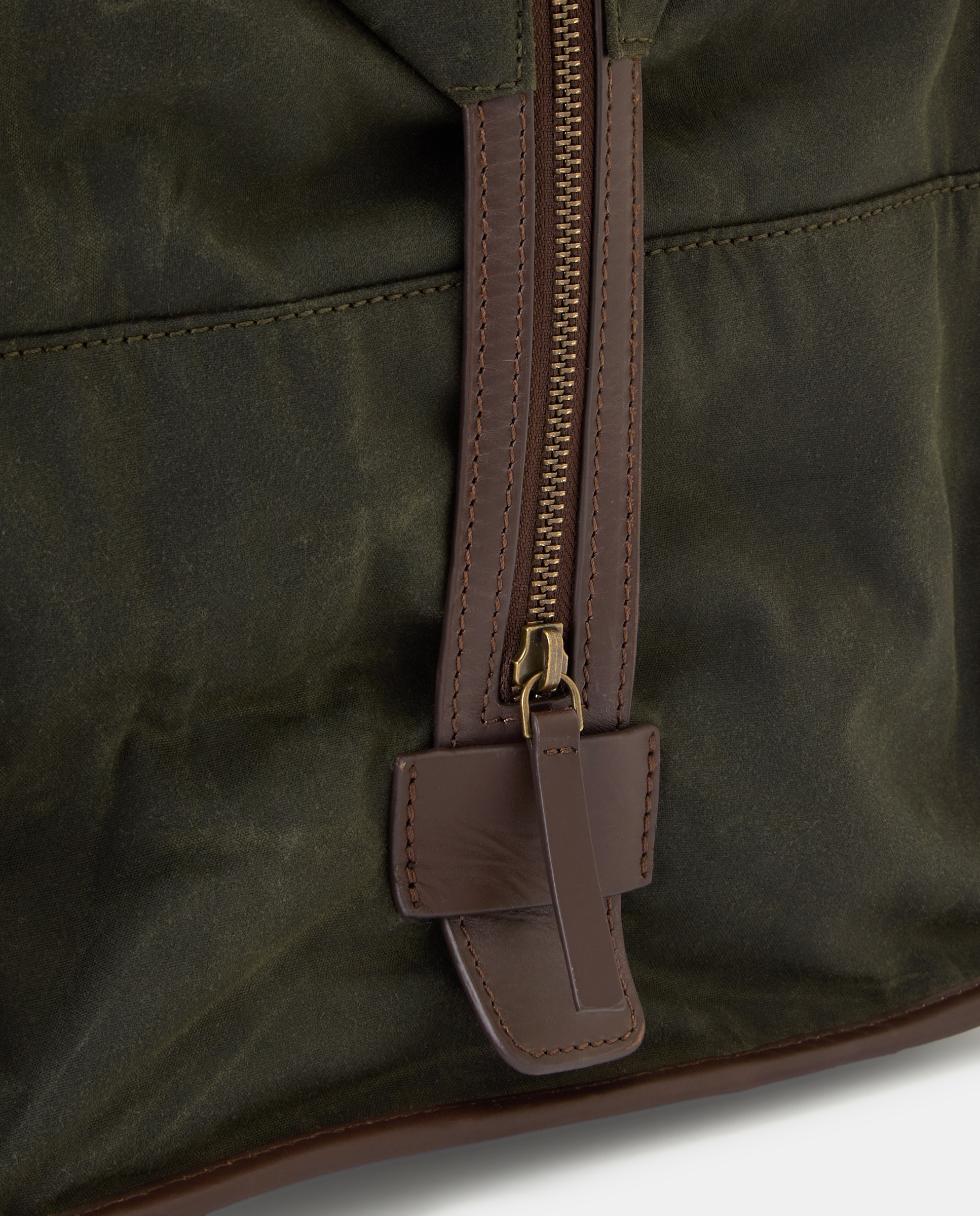 Mala de Viagem Waxed Canvas Verde Azeitona-4