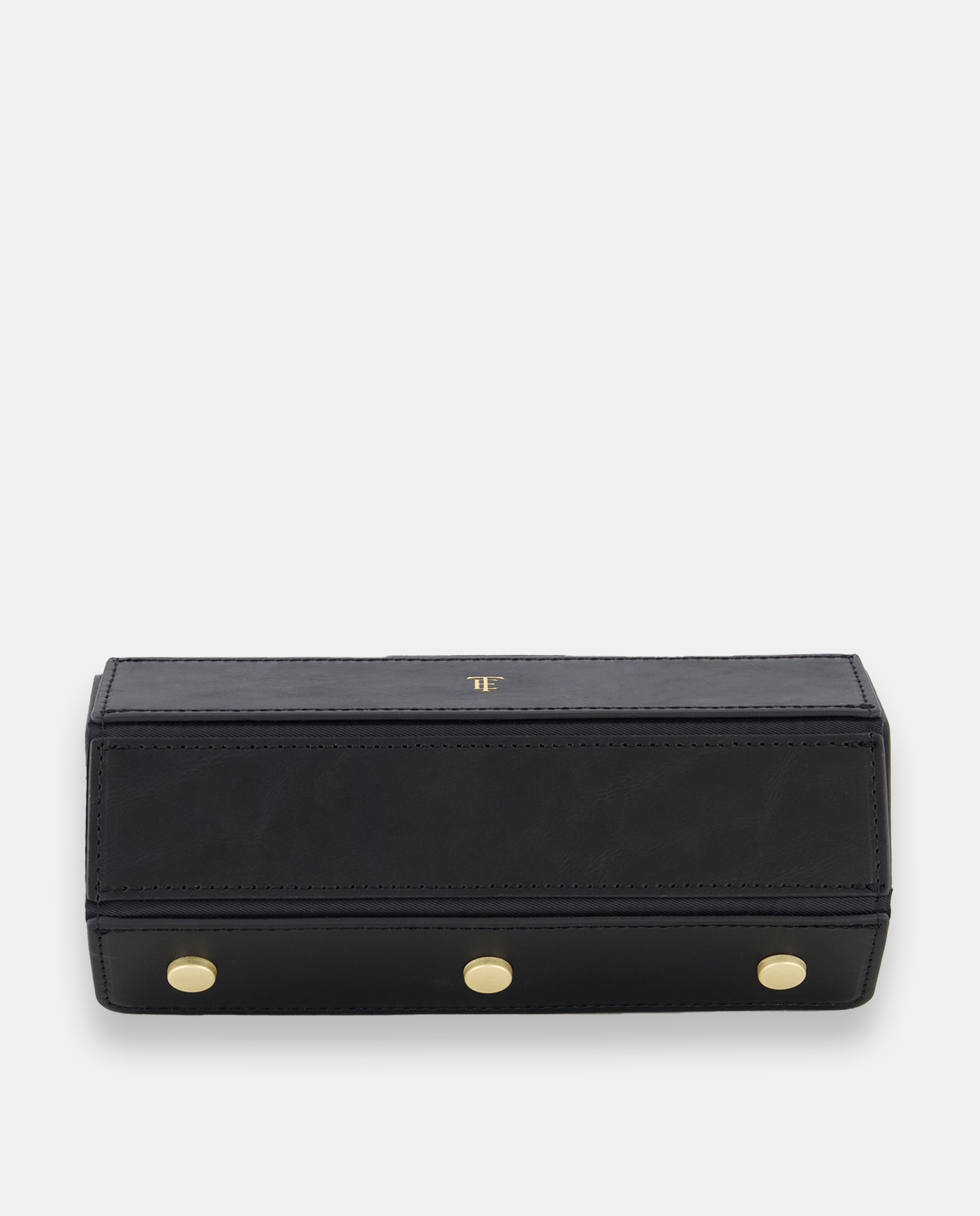 Porta-Relógios Hexagonal de Viagem - Preto Preto-1