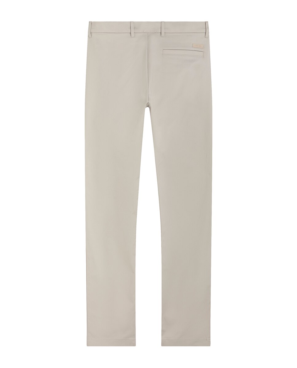 Calças Chino Acetinadas Slim Cinzento-claro-6