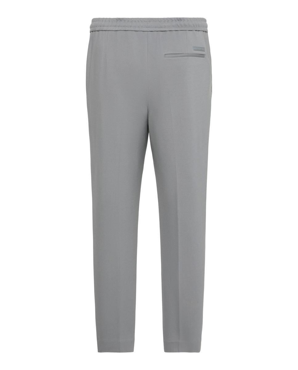 Calças de Malha Técnica com Pinças Cinzento-7