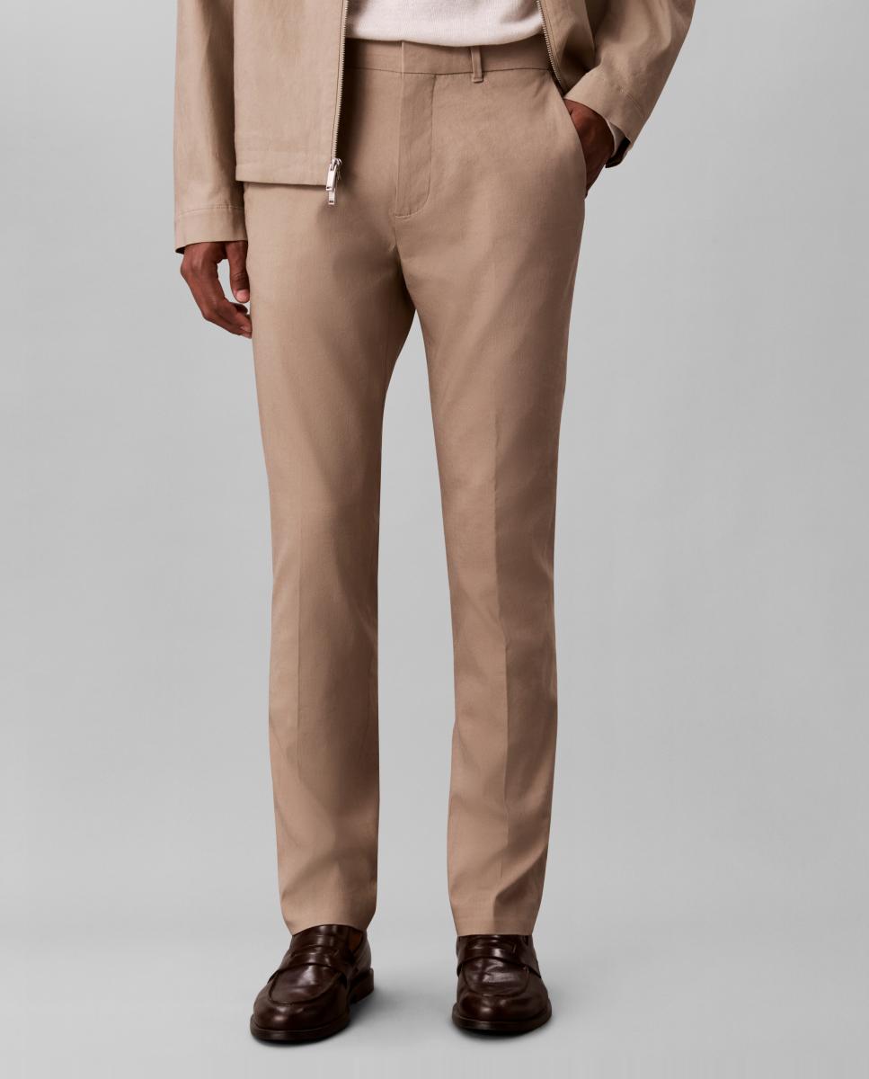 PANTALÓN DE LINO Bege-2