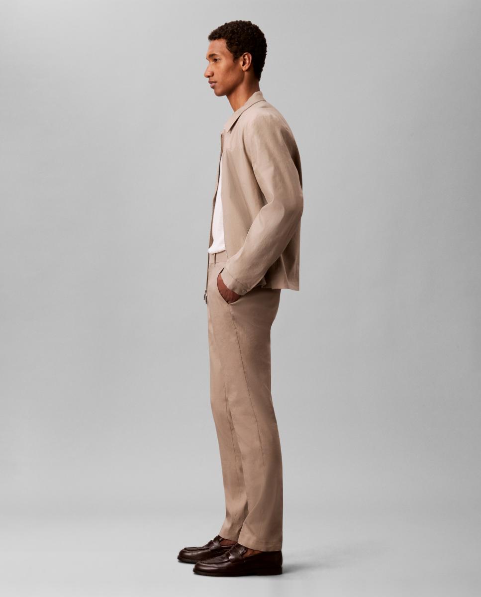 PANTALÓN DE LINO Bege-4