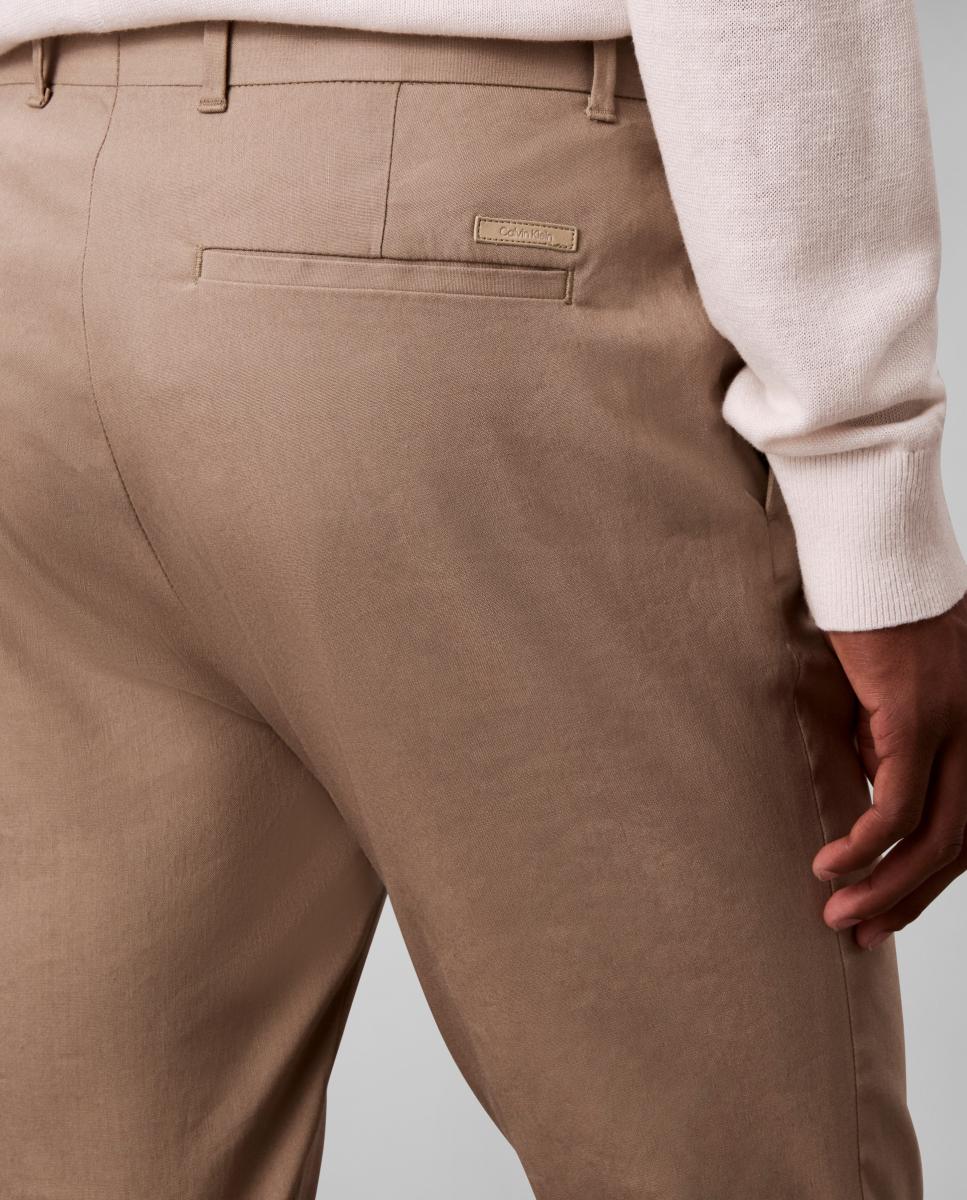 PANTALÓN DE LINO Bege-5