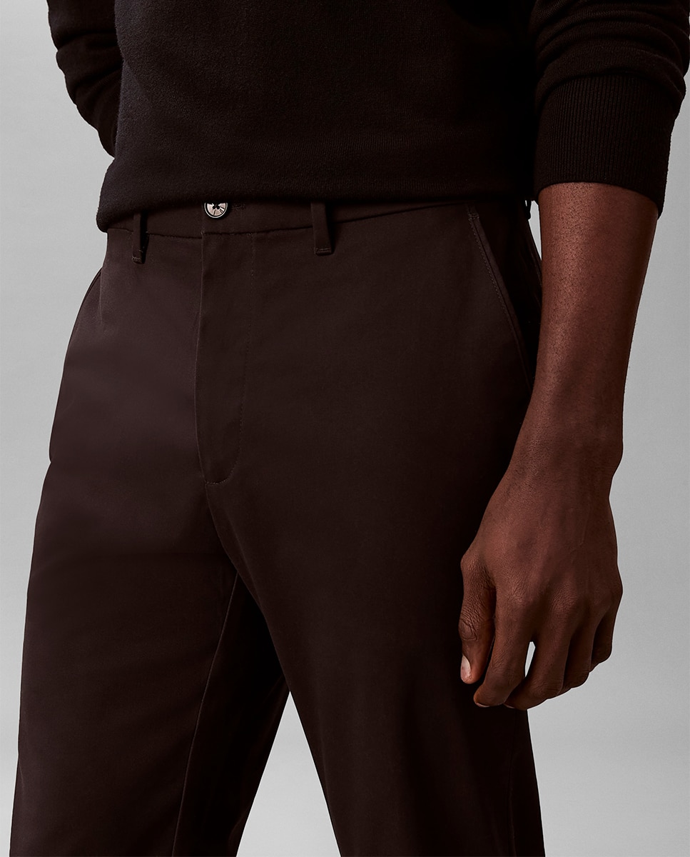 Calças Chino Slim Fit Preto-4