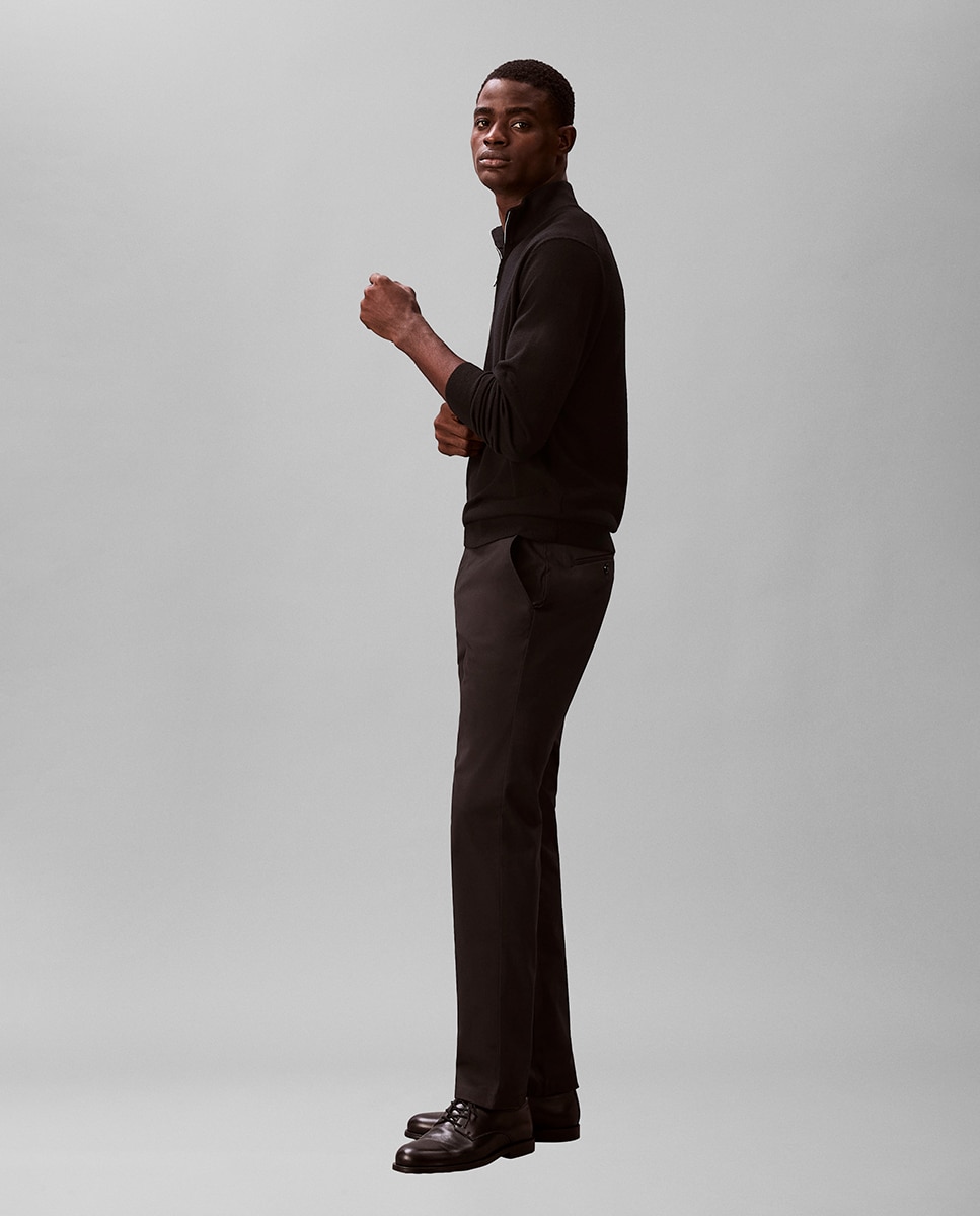 Calças Chino Slim Fit Preto-5