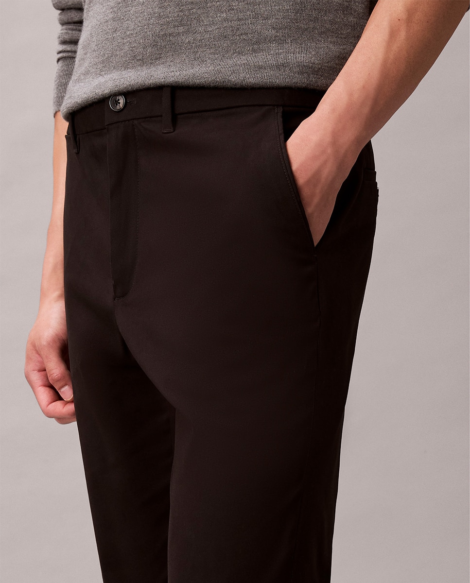 Calças Chino Slim Fit Preto-6