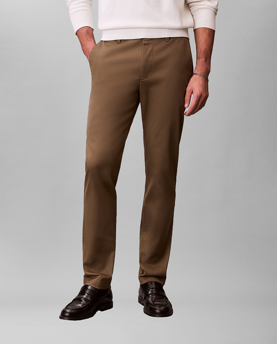Pantalón chino Hombre slim stretch - Calvin Klein - Verde militar Verde militar-2