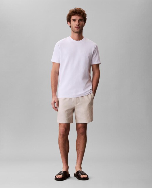 Pantalón corto lino de Hombre straight