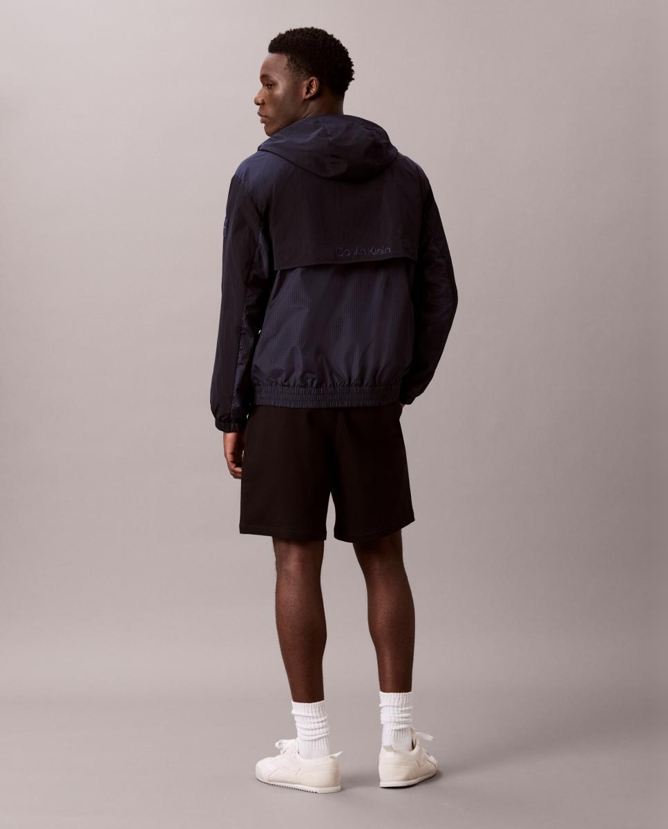 Bermudas de Felpa com Estampado Gráfico Preto-3