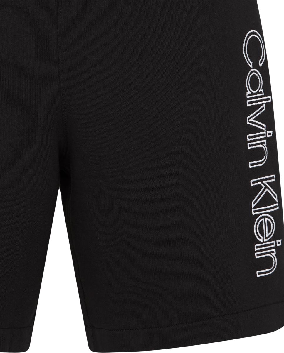 Bermudas de Felpa com Estampado Gráfico Preto-8