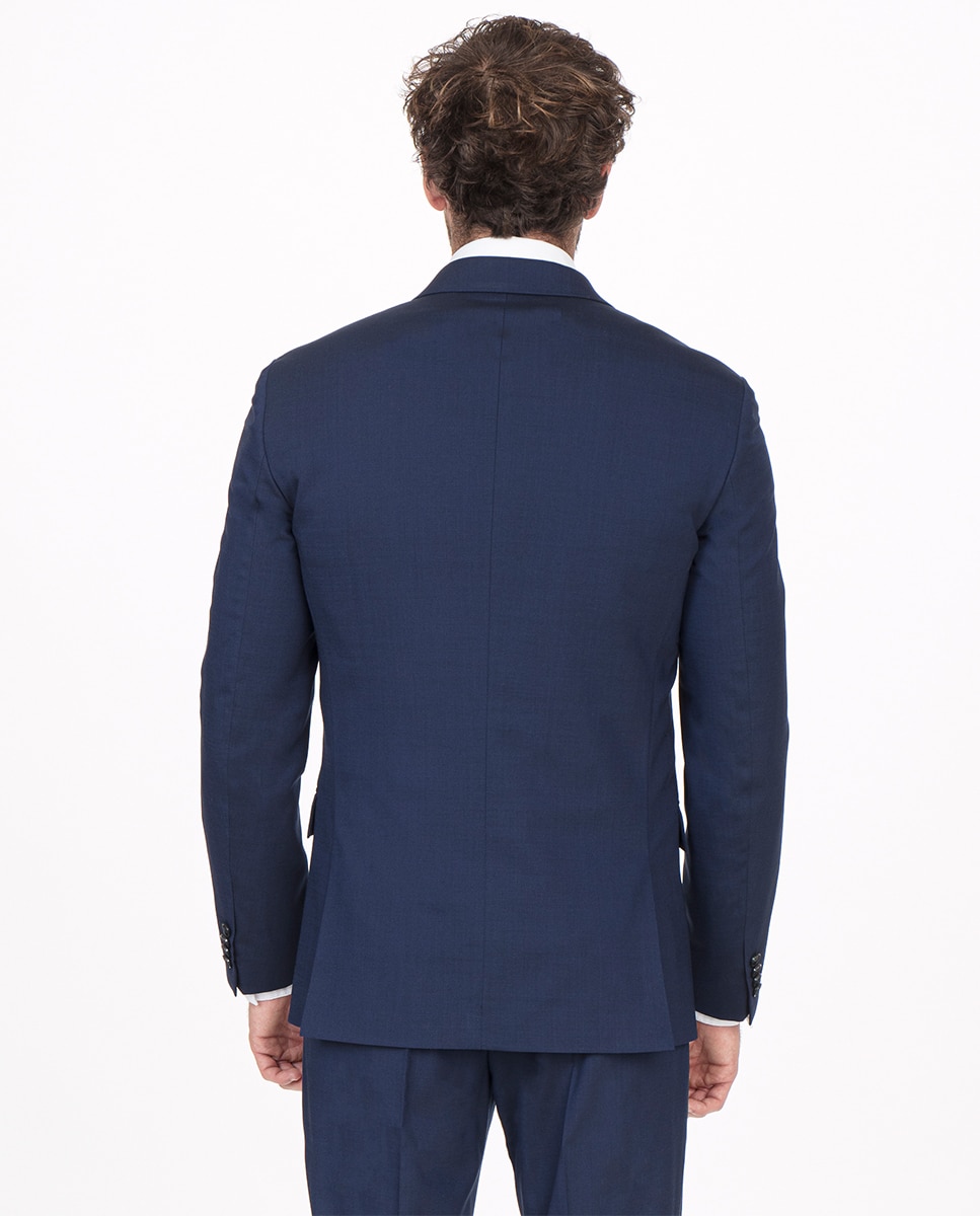 Chaqueta de traje de hombre Calvin Klein regular liso - Azul Azul-2