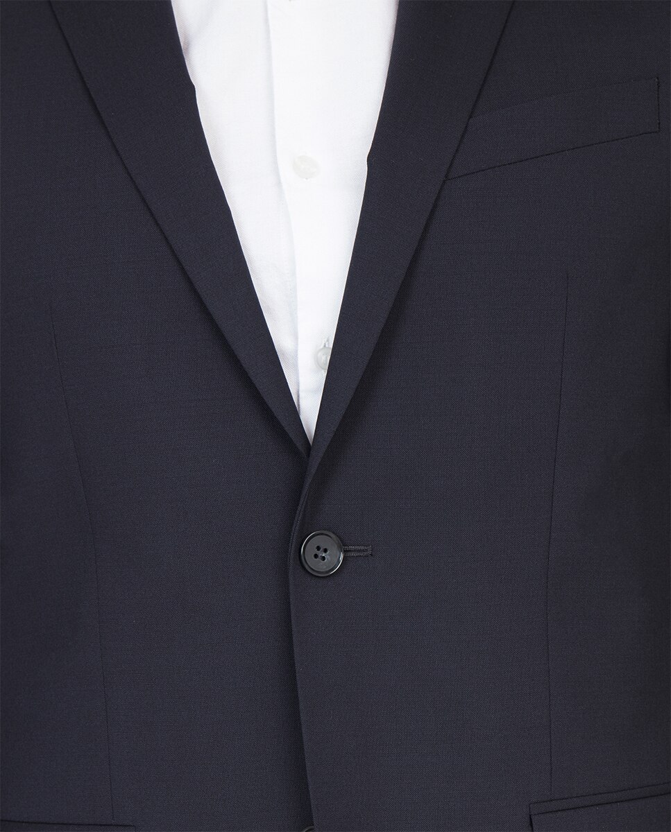 Casaco de fato de homem Calvin Klein regular liso azul Azul-marinho-3