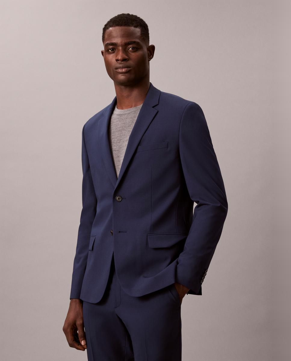 Blazer de Fato Slim Fit Azul-1