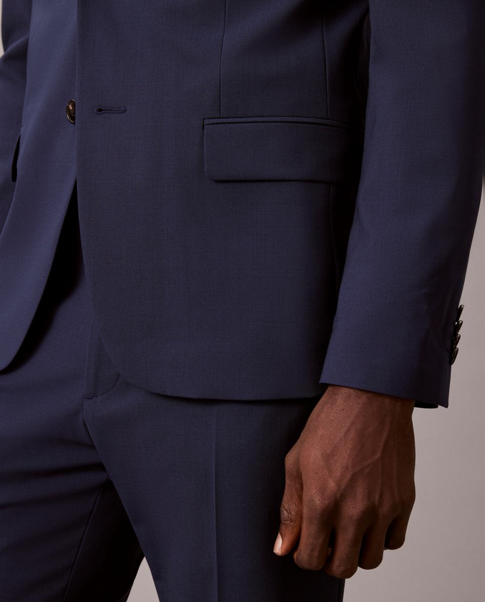Blazer de Fato Slim Fit Azul-4