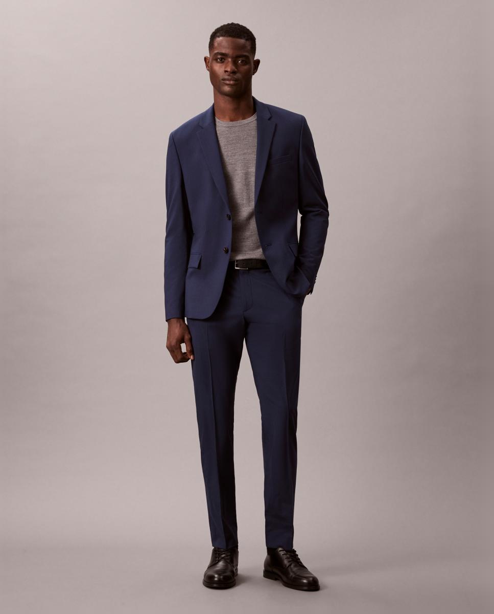 Blazer de Fato Slim Fit Azul-7