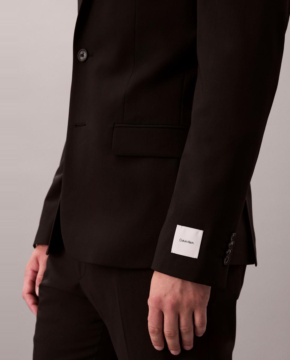 Blazer de Fato Slim Fit Preto-5