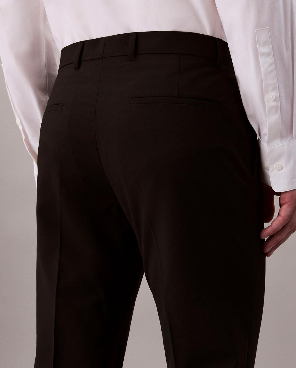 Calças de Fato Slim Fit Preto-5