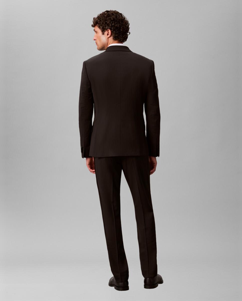 Calças de Smoking Slim Fit Preto-3