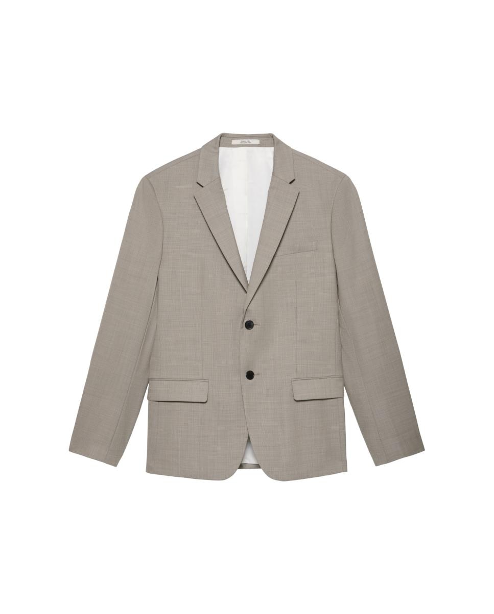 Blazer Slim com Micro Estrutura Barleycorn Bege-6