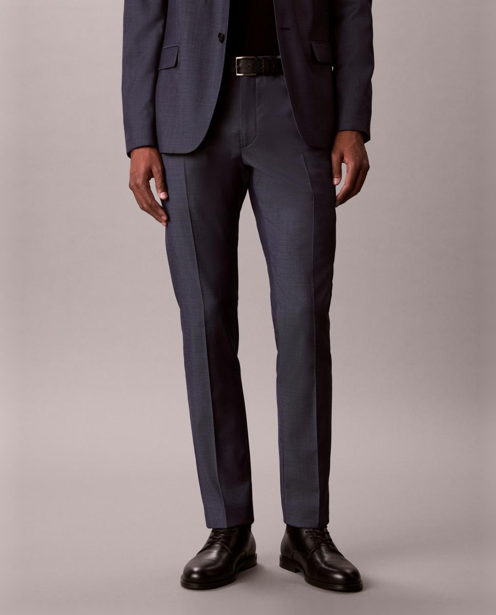 PANTALÓN DE TRAJE Azul-2