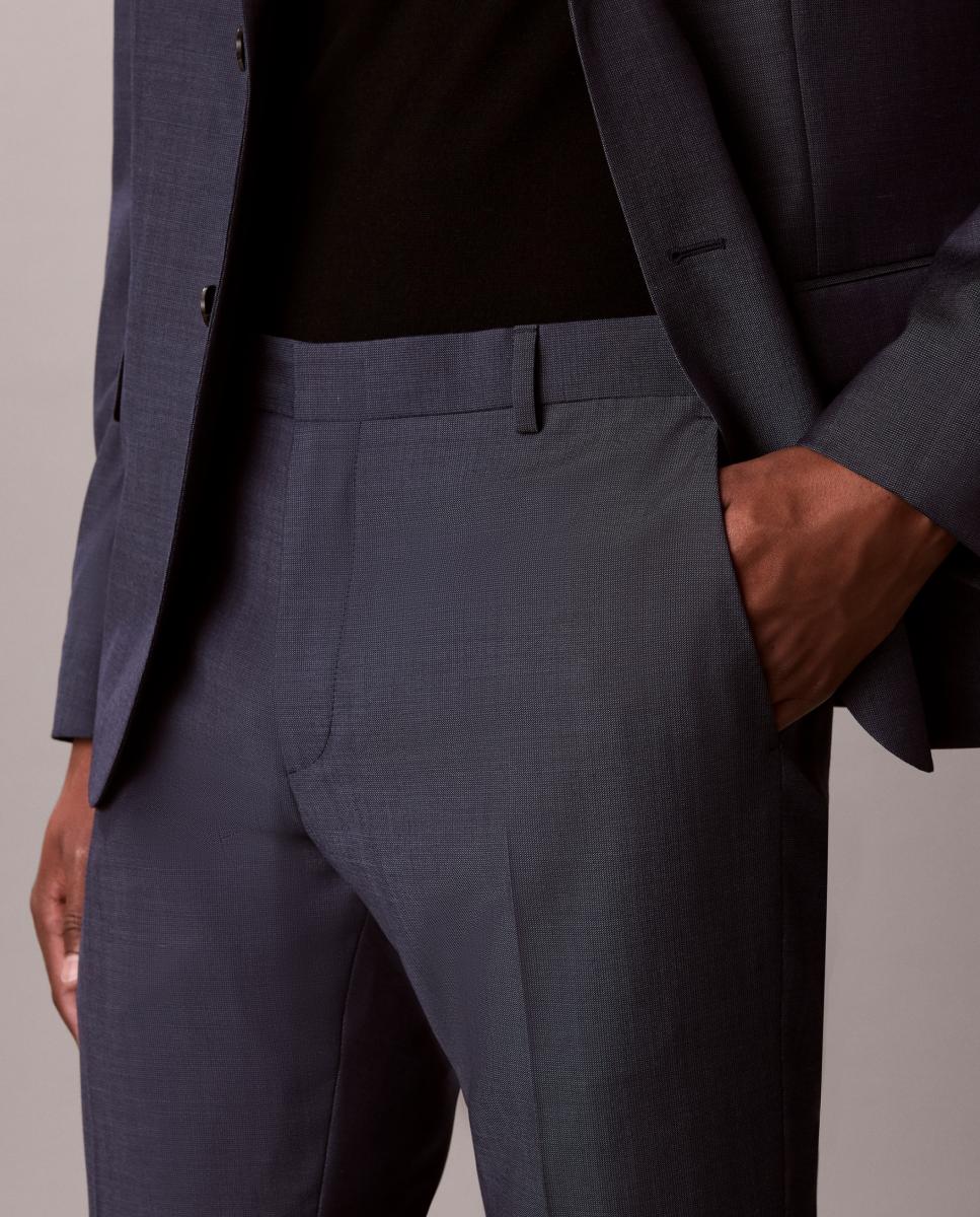 PANTALÓN DE TRAJE Azul-4