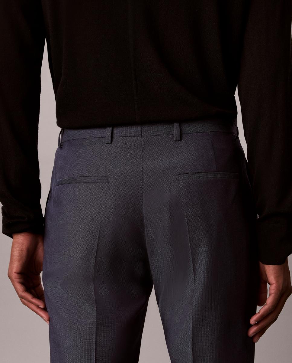 PANTALÓN DE TRAJE Azul-5