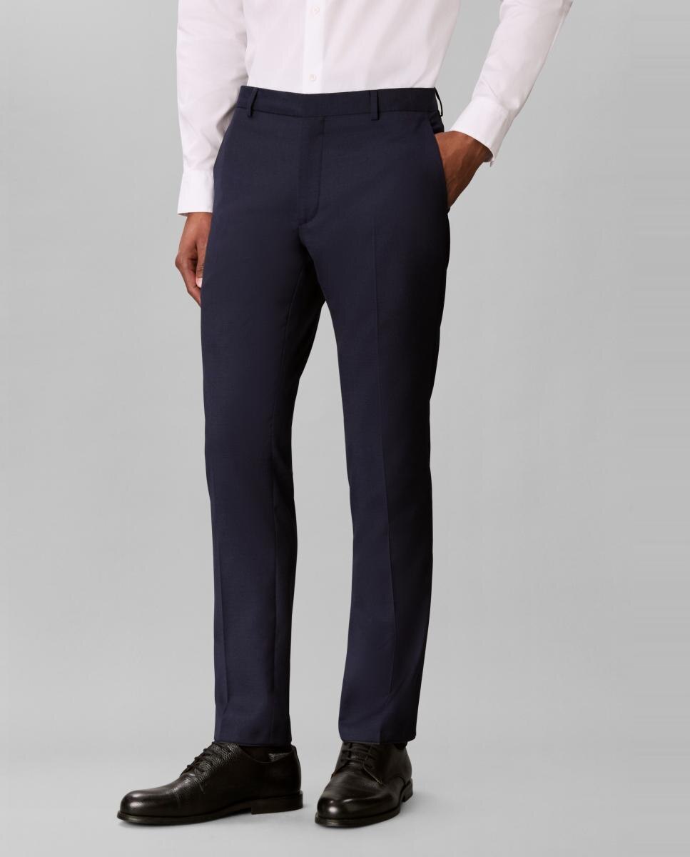 PANTALÓN DE TRAJE Azul-2