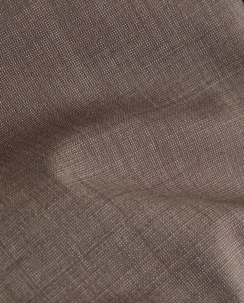 Blazer de Lã Slim Fit Castanho-claro-4