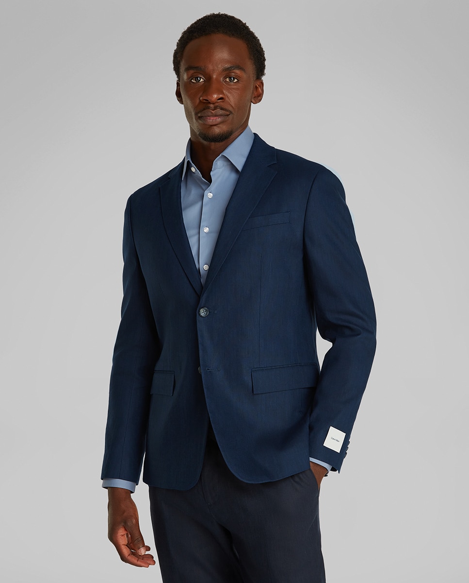 Blazer de Linho Azul-marinho-1