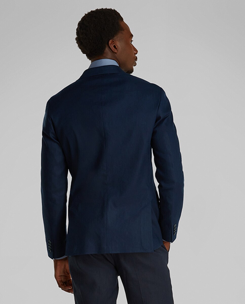 Blazer de Linho Azul-marinho-2
