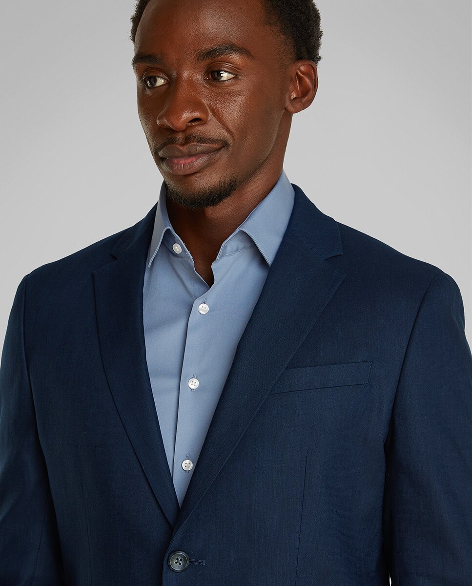 Blazer de Linho Azul-marinho-4