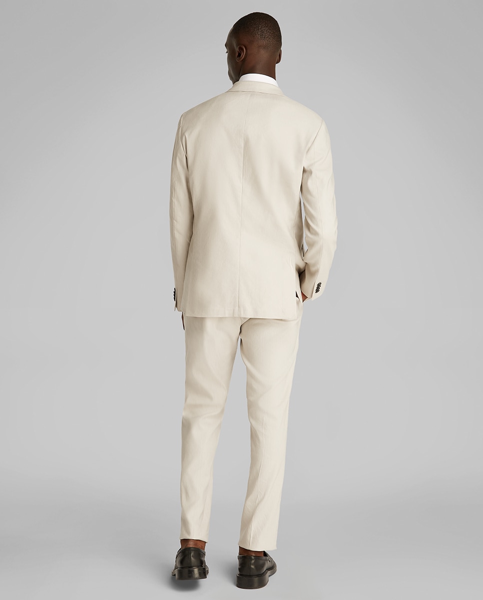 Blazer de Linho Cinzento-claro-3