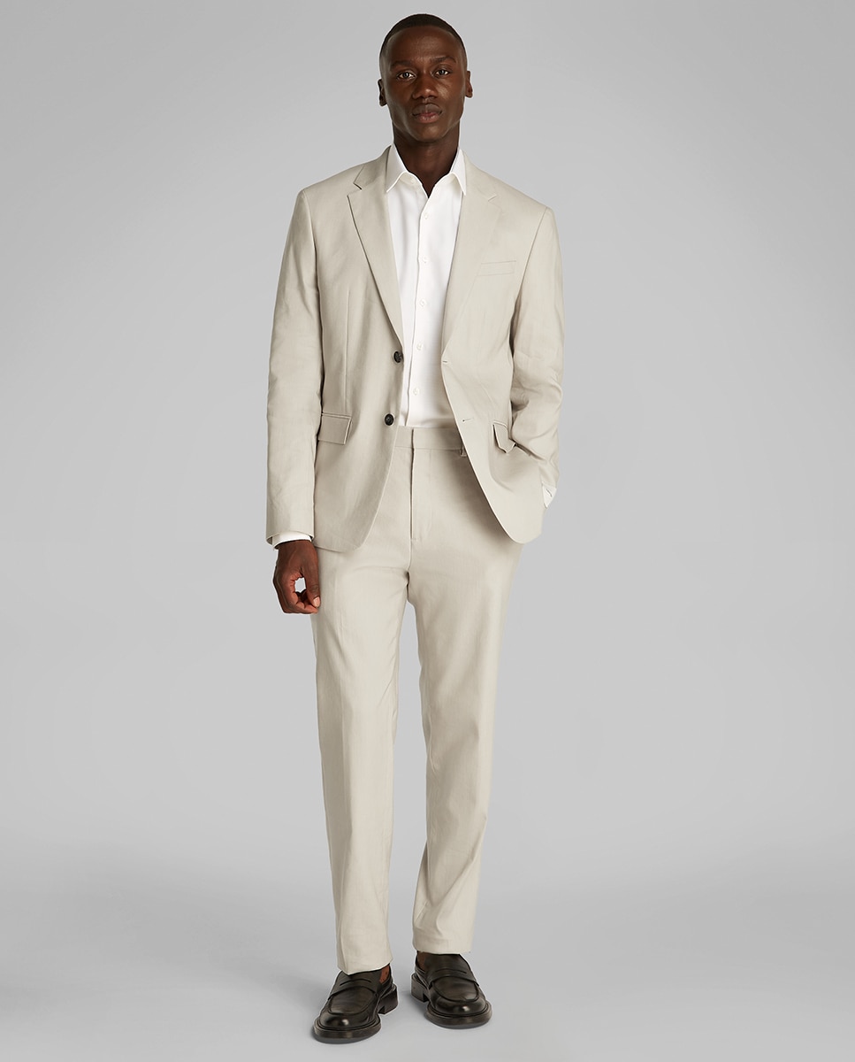 Blazer de Linho Cinzento-claro-7