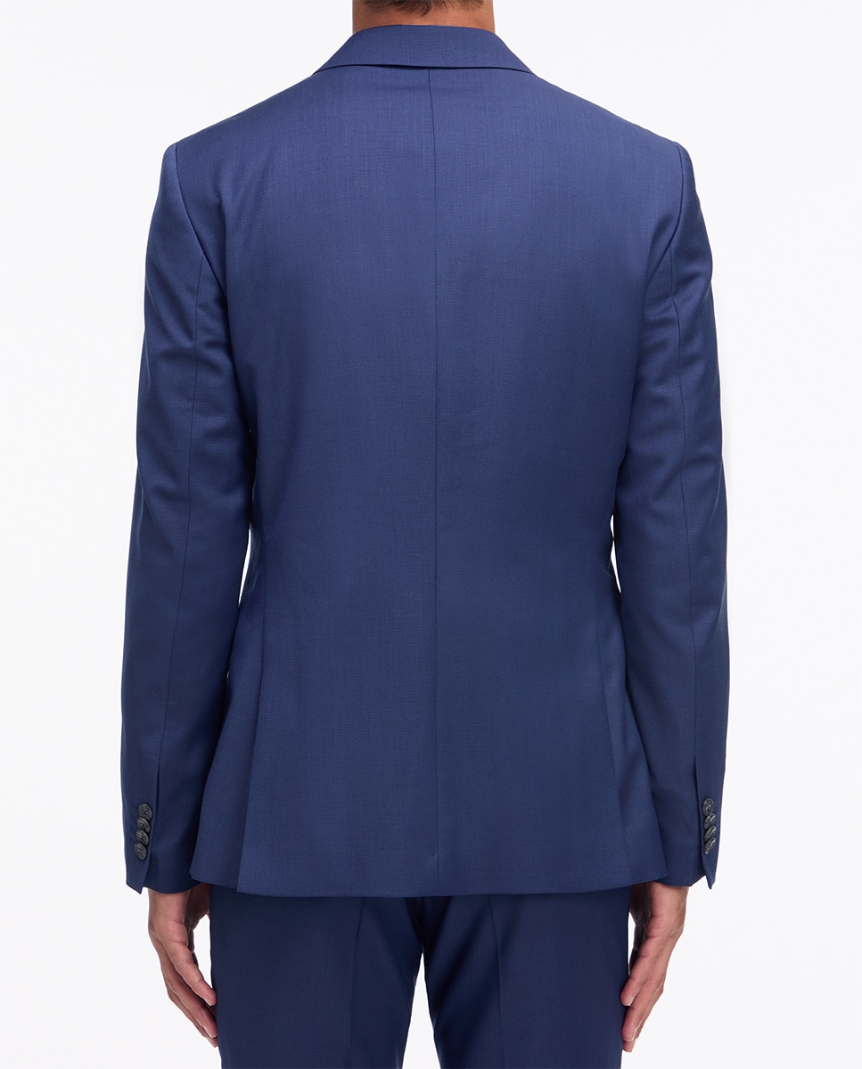 Blazer de Lã com Estrutura Azul-2