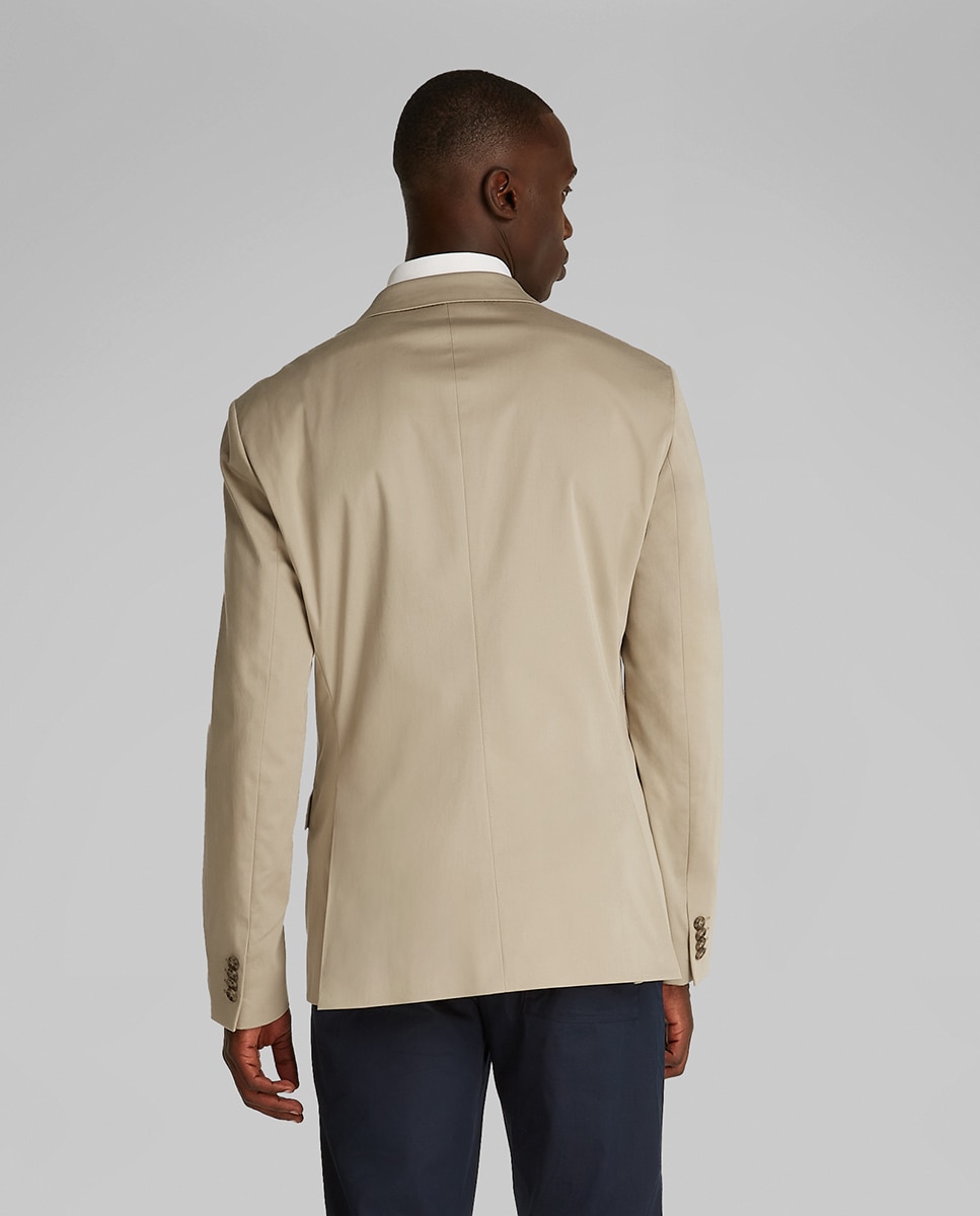 Blazer Acetinado Cinzento-claro-2
