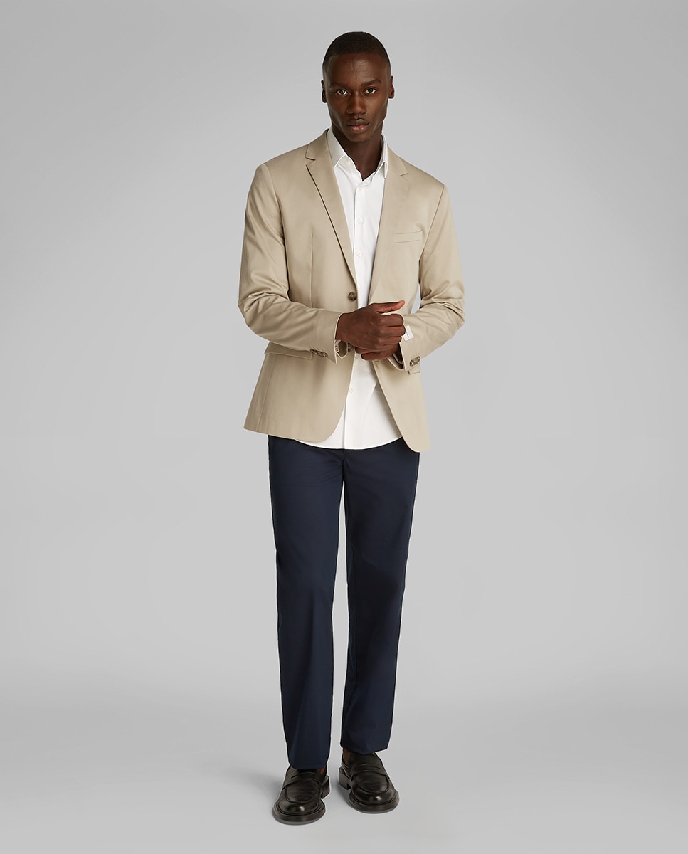 Blazer Acetinado Cinzento-claro-6