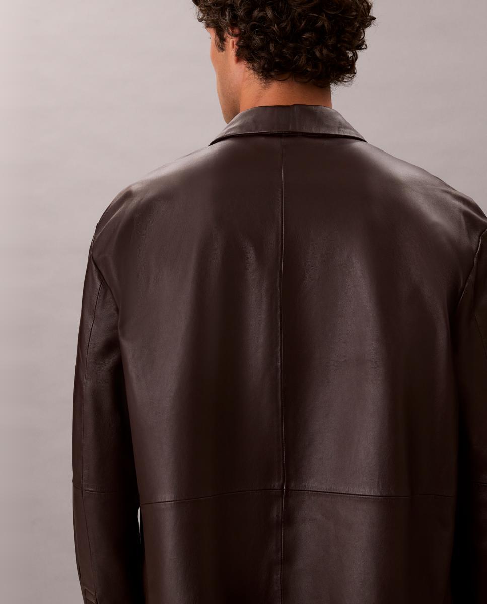 Sobrecamisa Relaxed Fit Castanho-escuro-4
