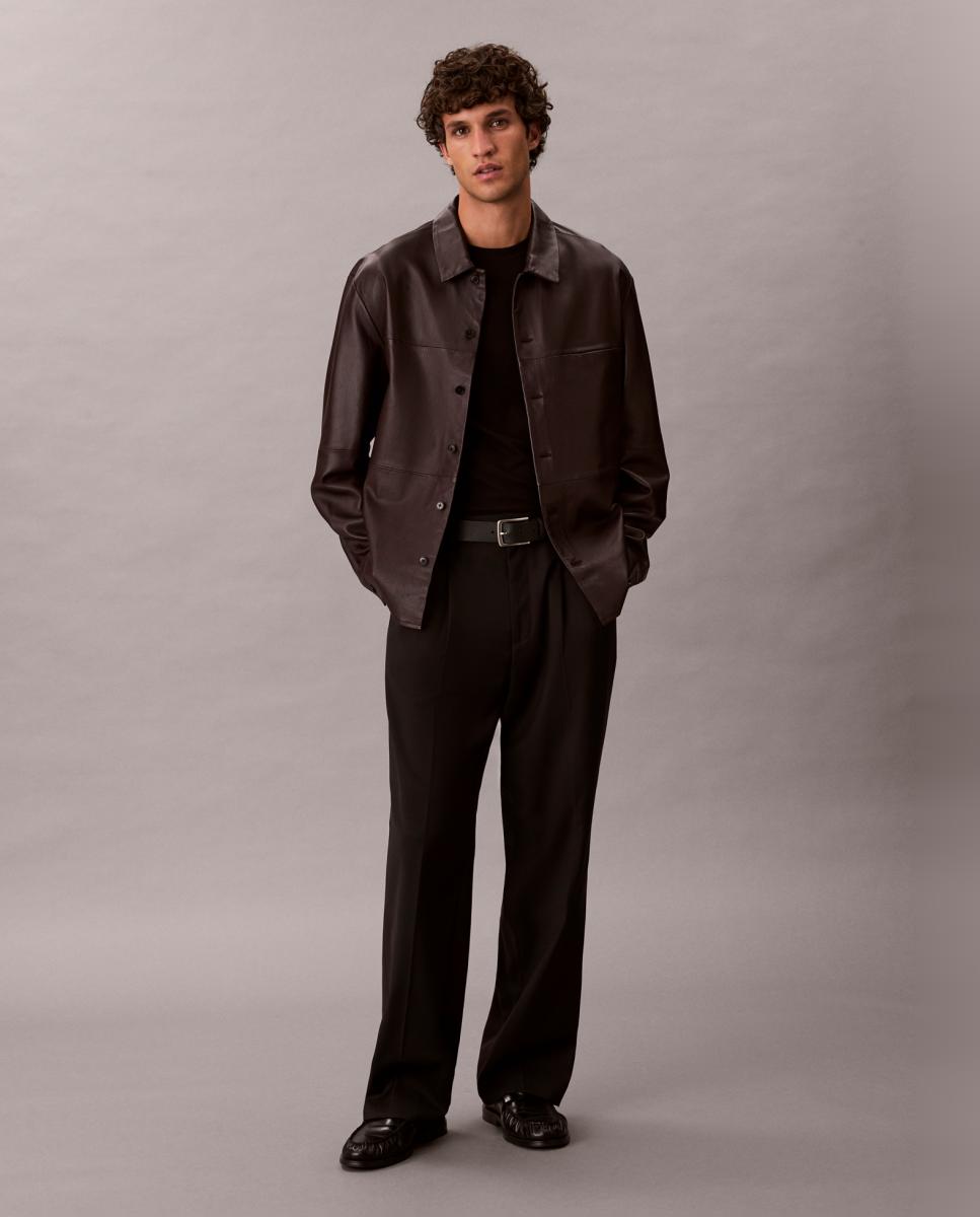 Sobrecamisa Relaxed Fit Castanho-escuro-5