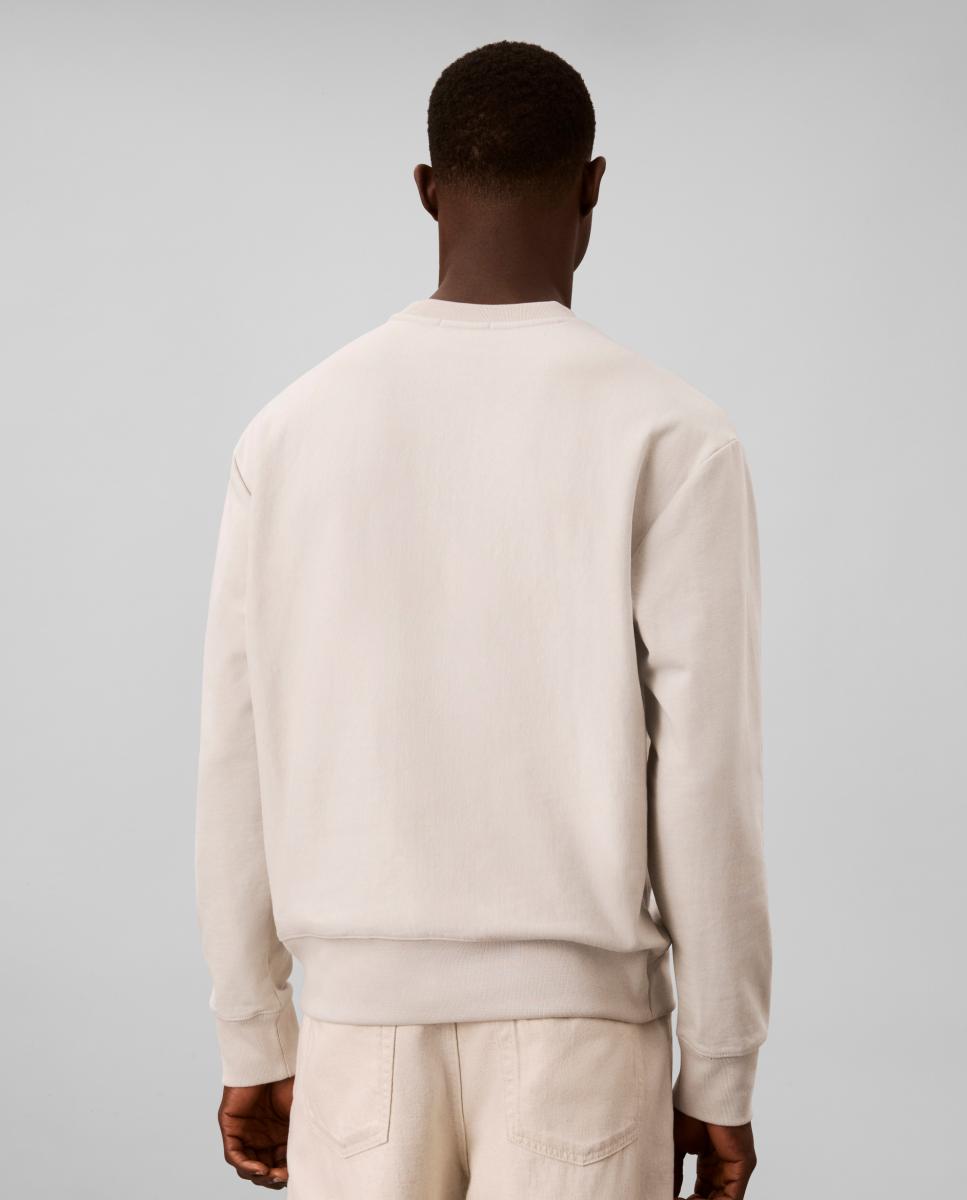 Sweatshirt com Gola Redonda Cinzento-2