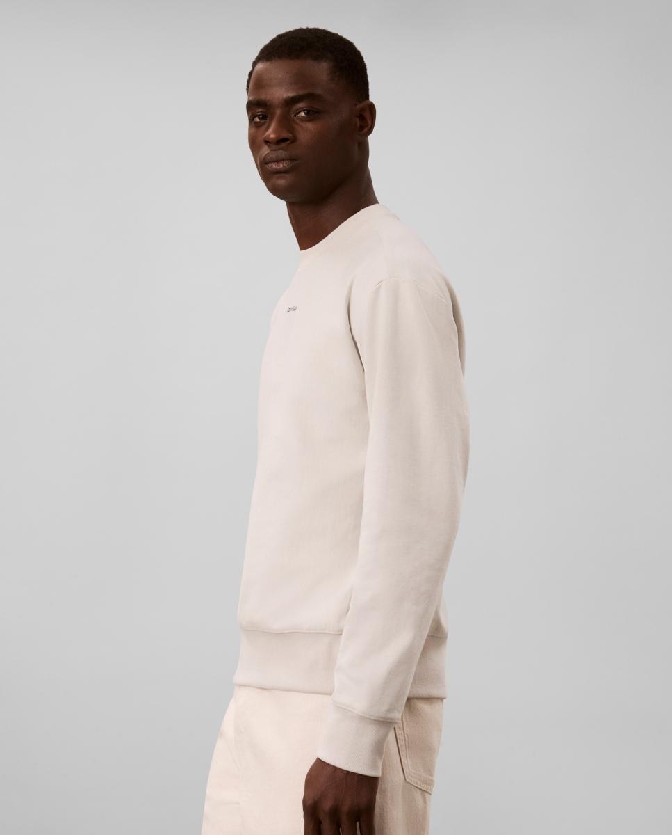 Sweatshirt com Gola Redonda Cinzento-4