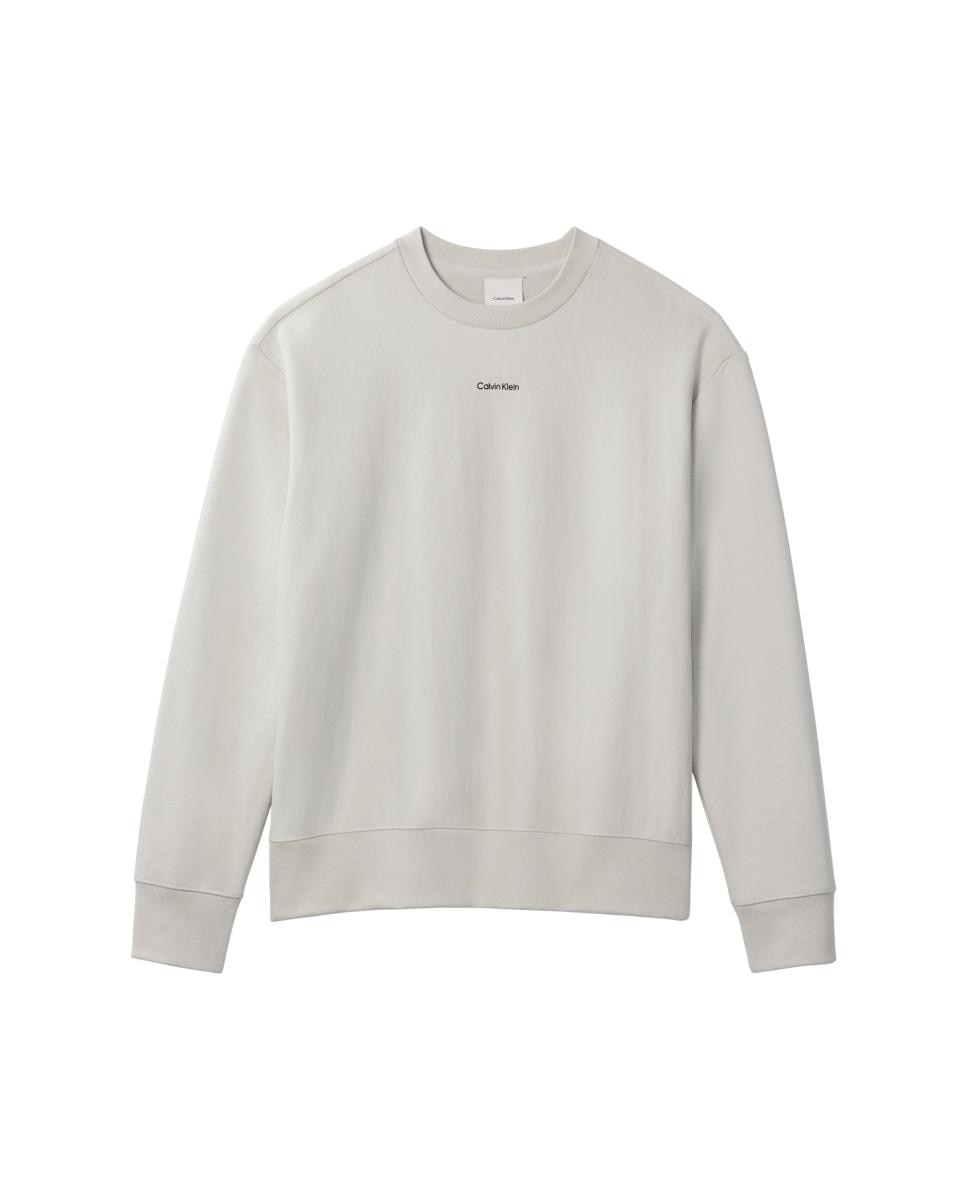 Sweatshirt com Gola Redonda Cinzento-5