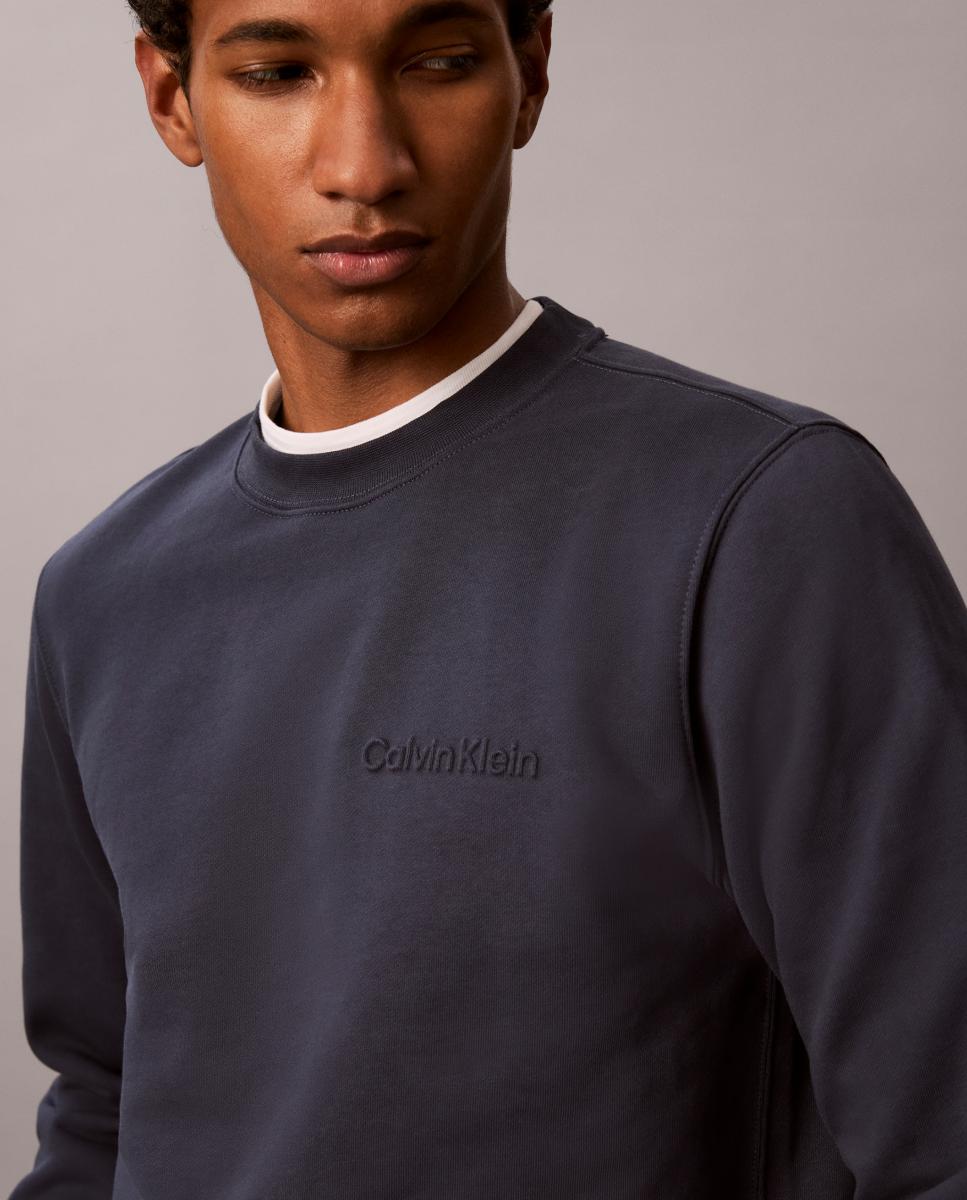 SUDADERA CUELLO REDONDO Azul-3