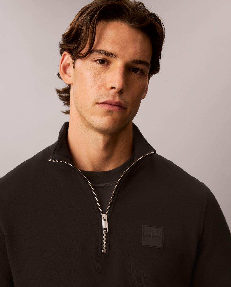 SUDADERA MEDIA CREMALLERA Preto-3