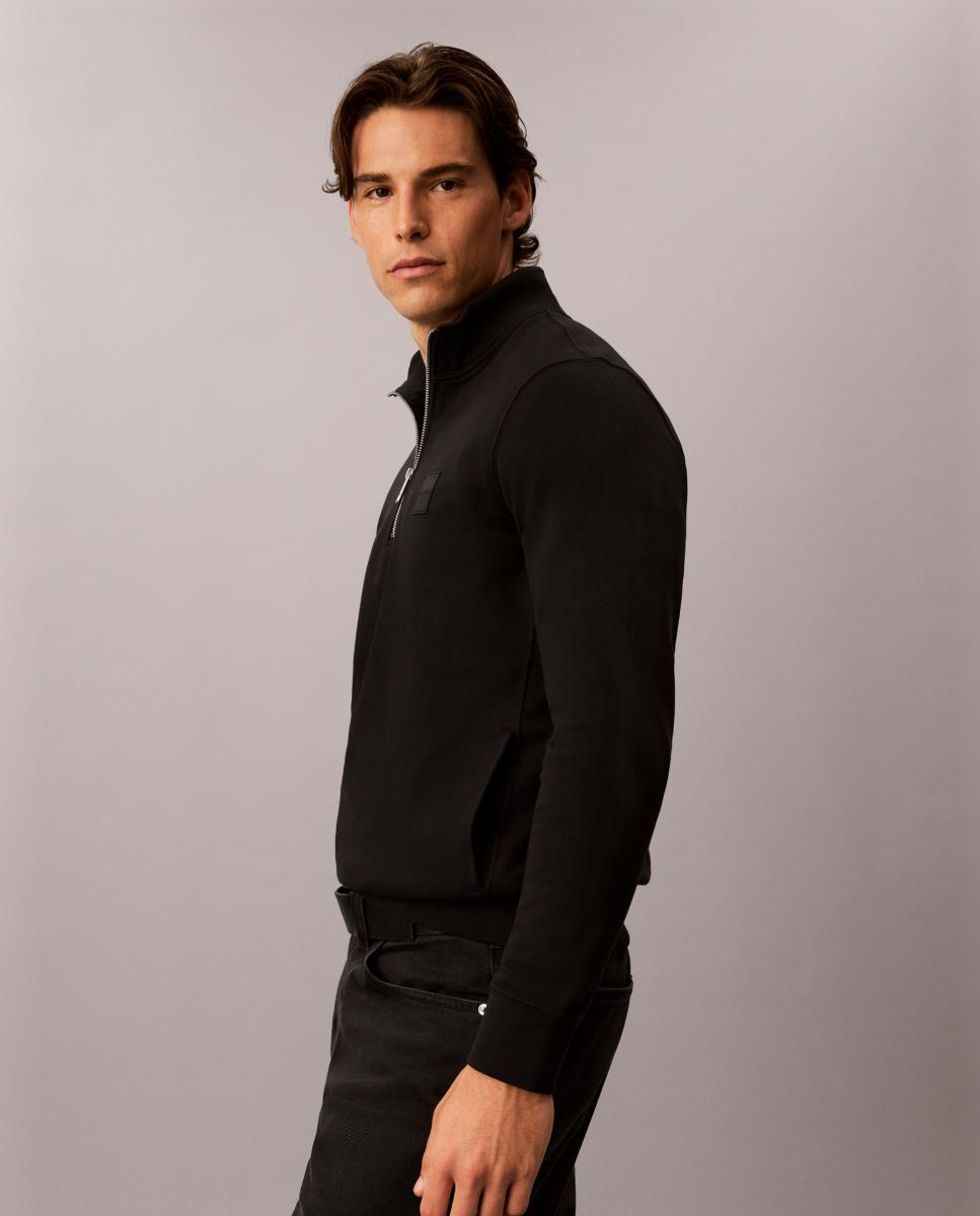 SUDADERA MEDIA CREMALLERA Preto-5