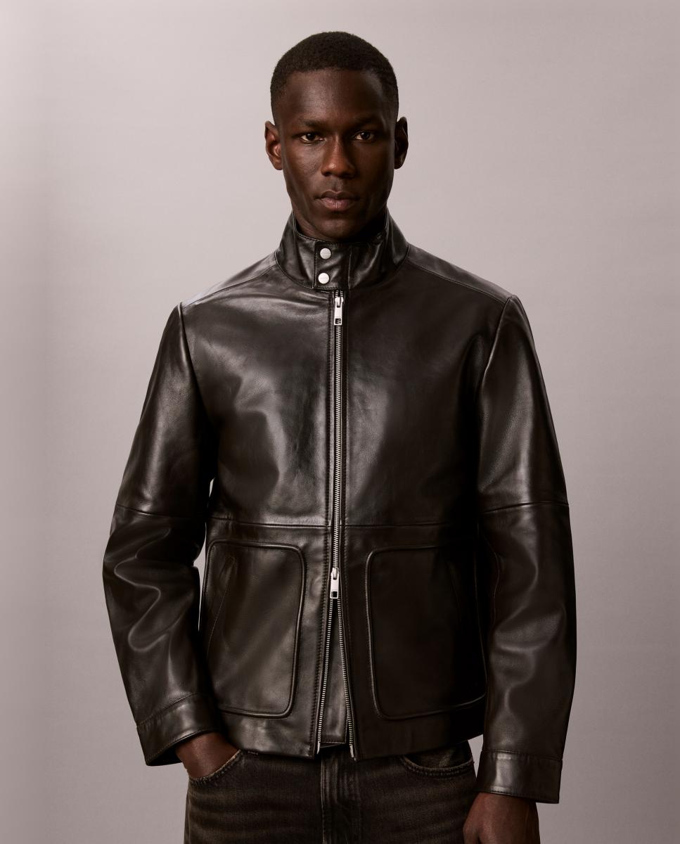 Imagen 1 de Cazadora Hombre de cuero - Calvin Klein - Negro Negro